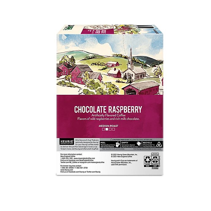 slide 8 of 8, New England Coffee Chocolate Raspberry Keurig K-Cup Pods, 24 ct