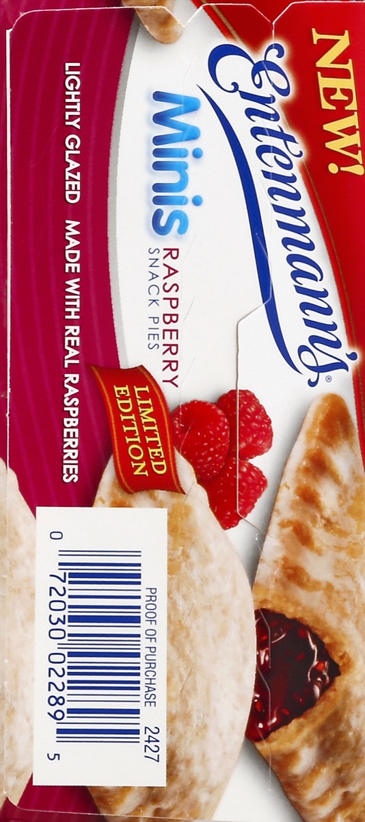 slide 2 of 5, Entenmann's Limited Edition Minis Raspberry Snack Pies, 6 count, 12 oz, 6 ct