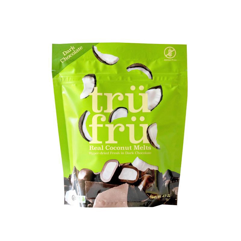 slide 1 of 9, Tru Fru Hyper-Dried Coconut Melts Covered in Dark Chocolate - 4.2oz, 4.2 oz