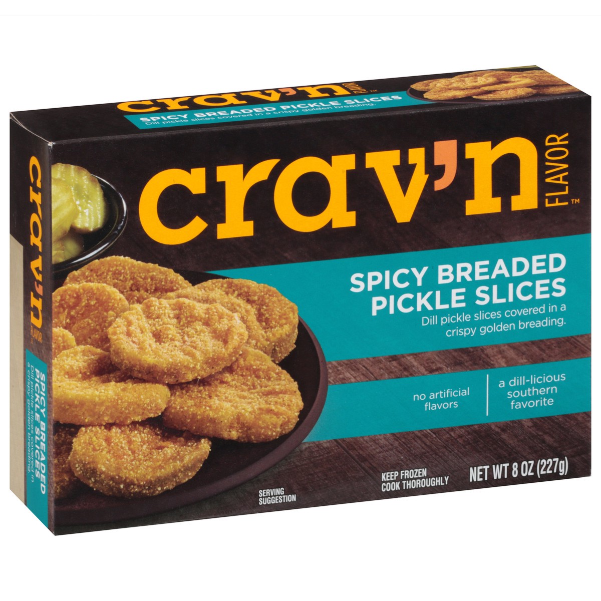 slide 6 of 11, Crav'n Flavor Spicy Breaded Pickle Slices, 8 oz