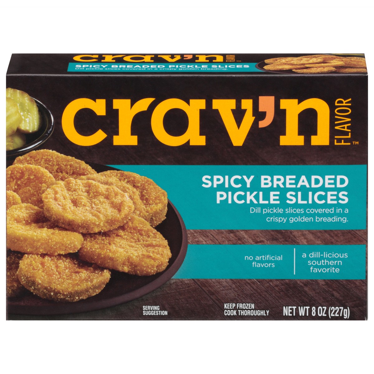 slide 1 of 11, Crav'n Flavor Spicy Breaded Pickle Slices, 8 oz