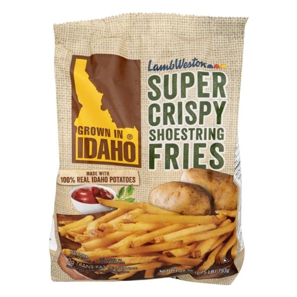 slide 1 of 2, Grown in Idaho Super Crispy Shoestring Fries, 28 oz