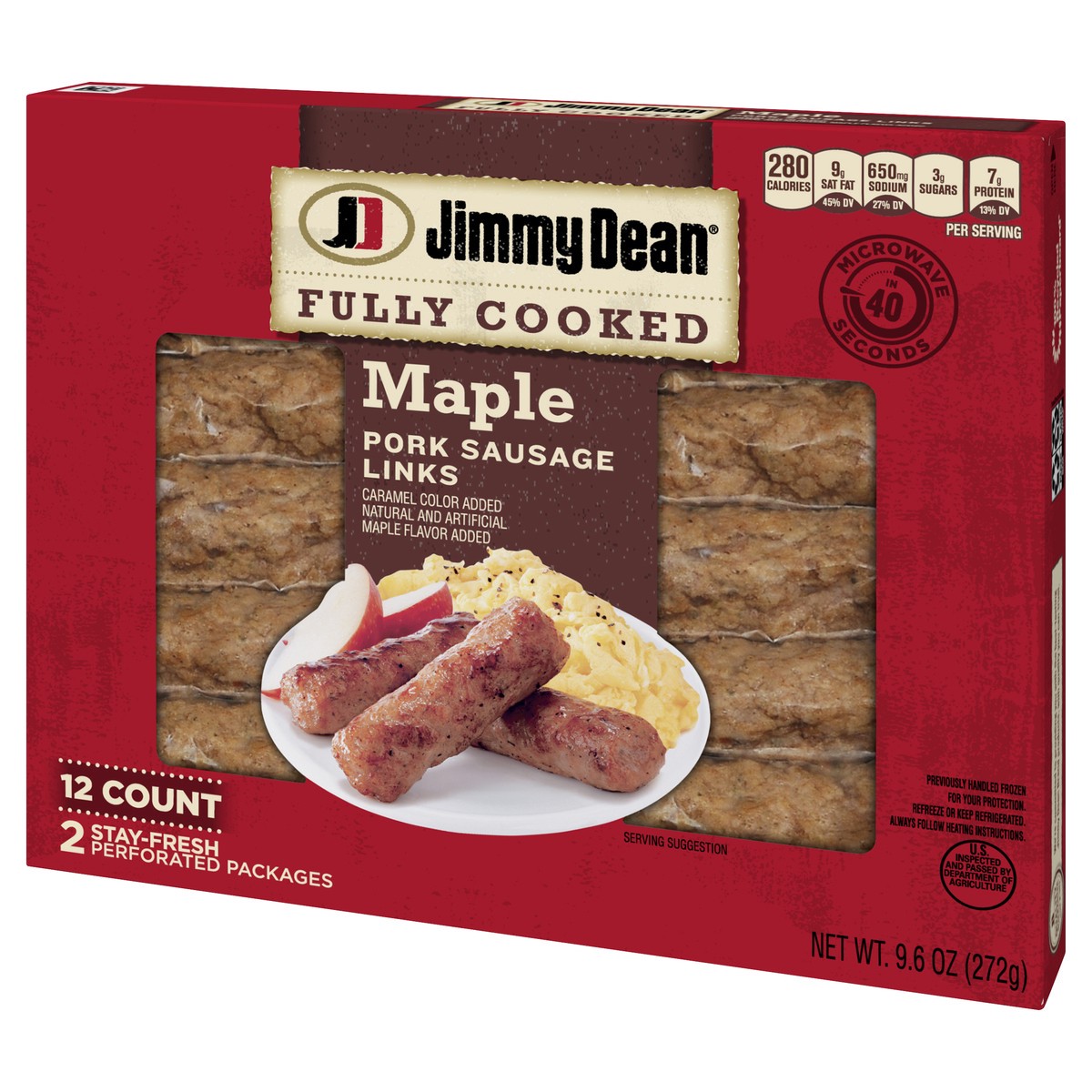 slide 2 of 11, Jimmy Dean Pork Sausages, 9.6 oz