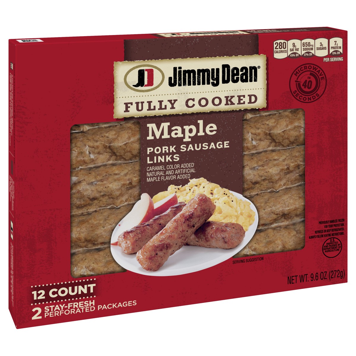 slide 1 of 11, Jimmy Dean Pork Sausages, 9.6 oz