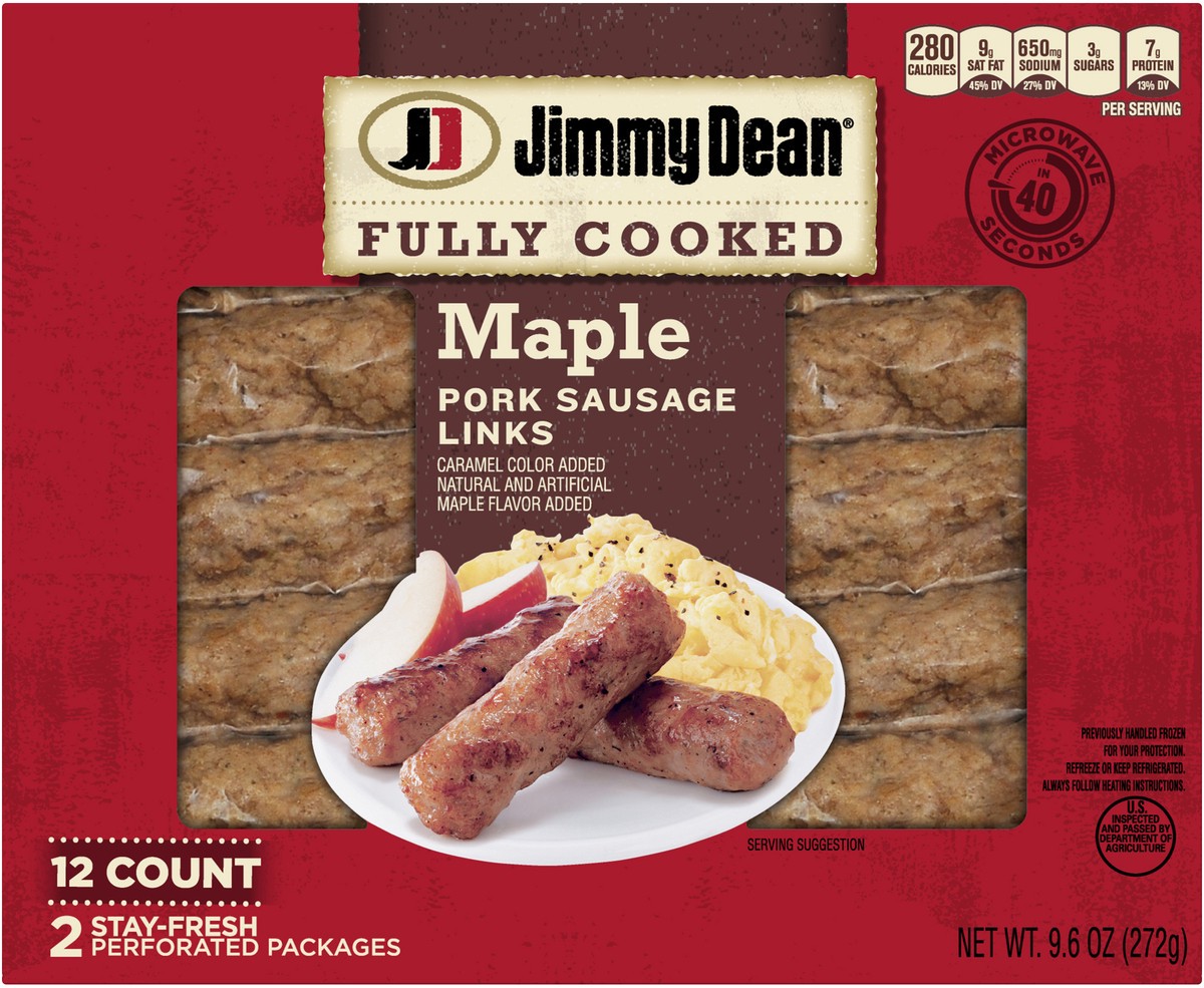 slide 8 of 11, Jimmy Dean Pork Sausages, 9.6 oz