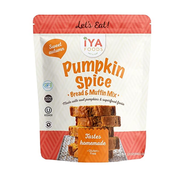 slide 1 of 1, Iya Foods Iya Gf Pumpkin Spice Bread Mix, 12 oz
