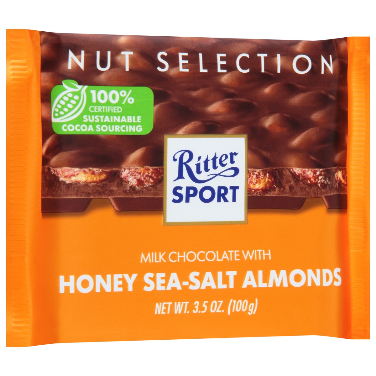 slide 7 of 9, Ritter Sport Milk Chocolate with Honey Sea-Salt Almonds 3.5 oz, 3.5 oz