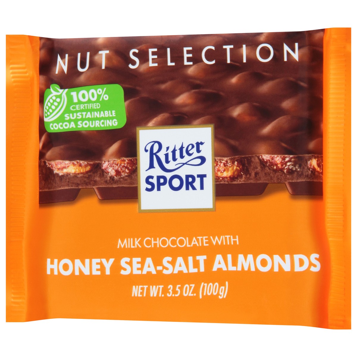 slide 6 of 9, Ritter Sport Milk Chocolate with Honey Sea-Salt Almonds 3.5 oz, 3.5 oz