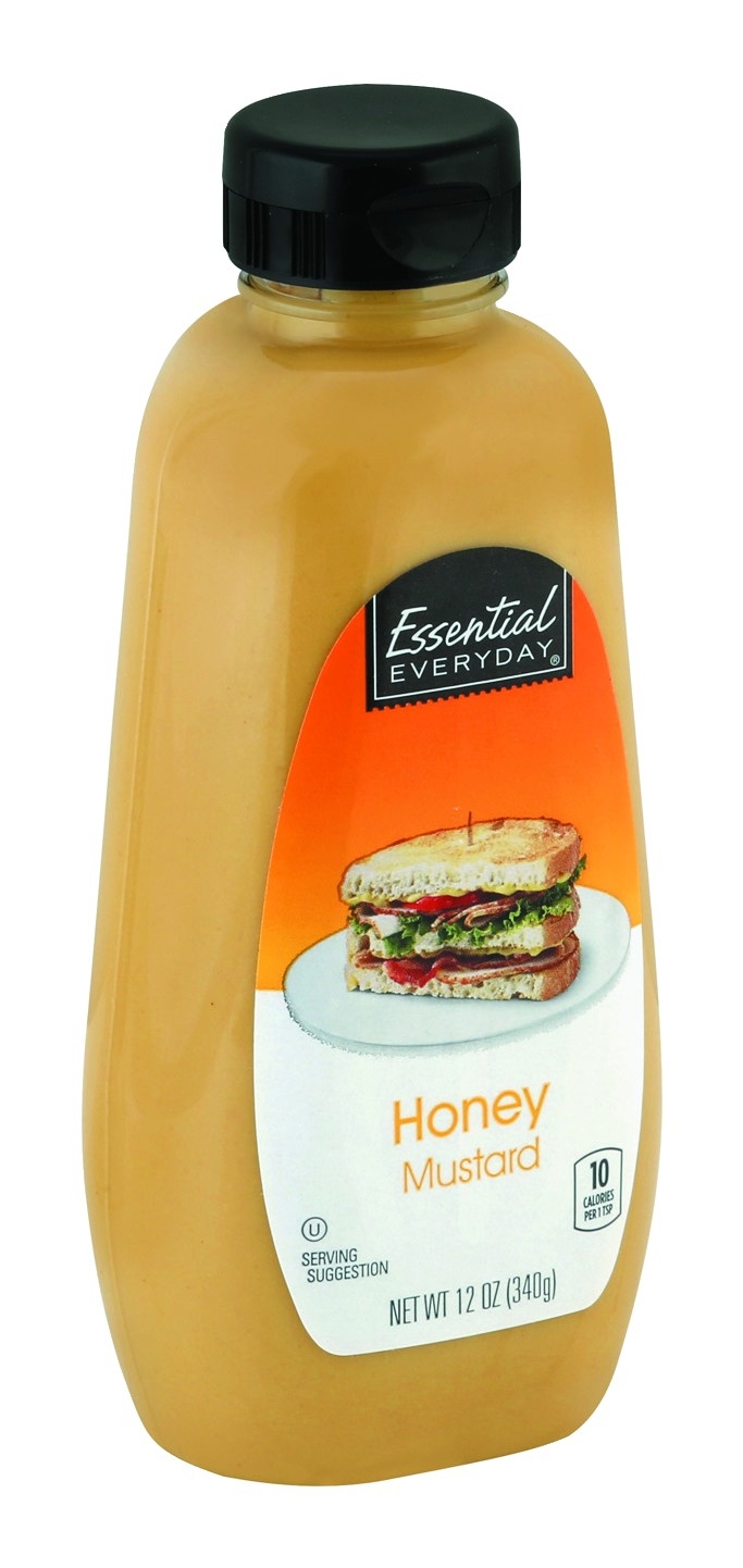 slide 1 of 1, Essential Everyday Mustard Honey, 12 oz