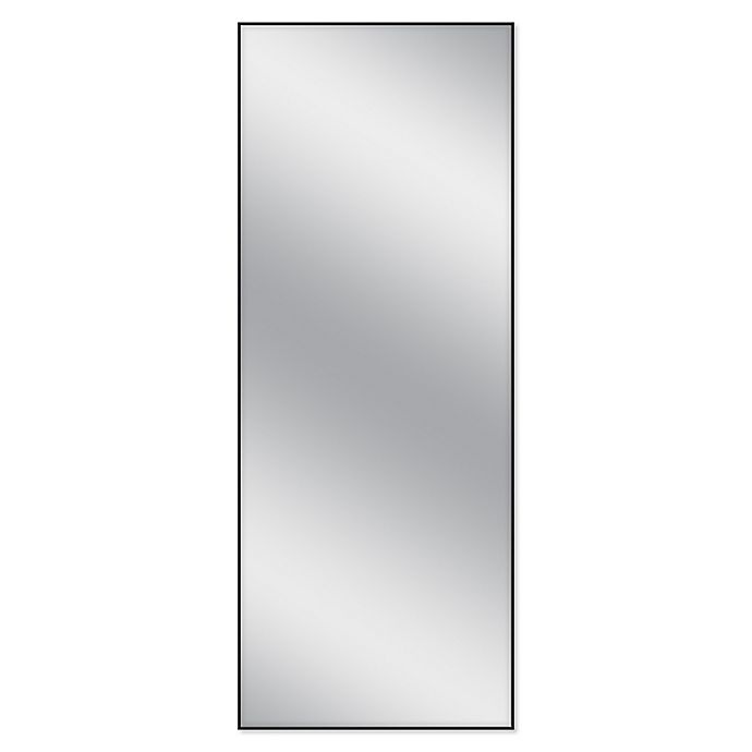 slide 1 of 1, Head West Rectangle Studio Float Leaner Mirror - Black, 25 in x 64 in