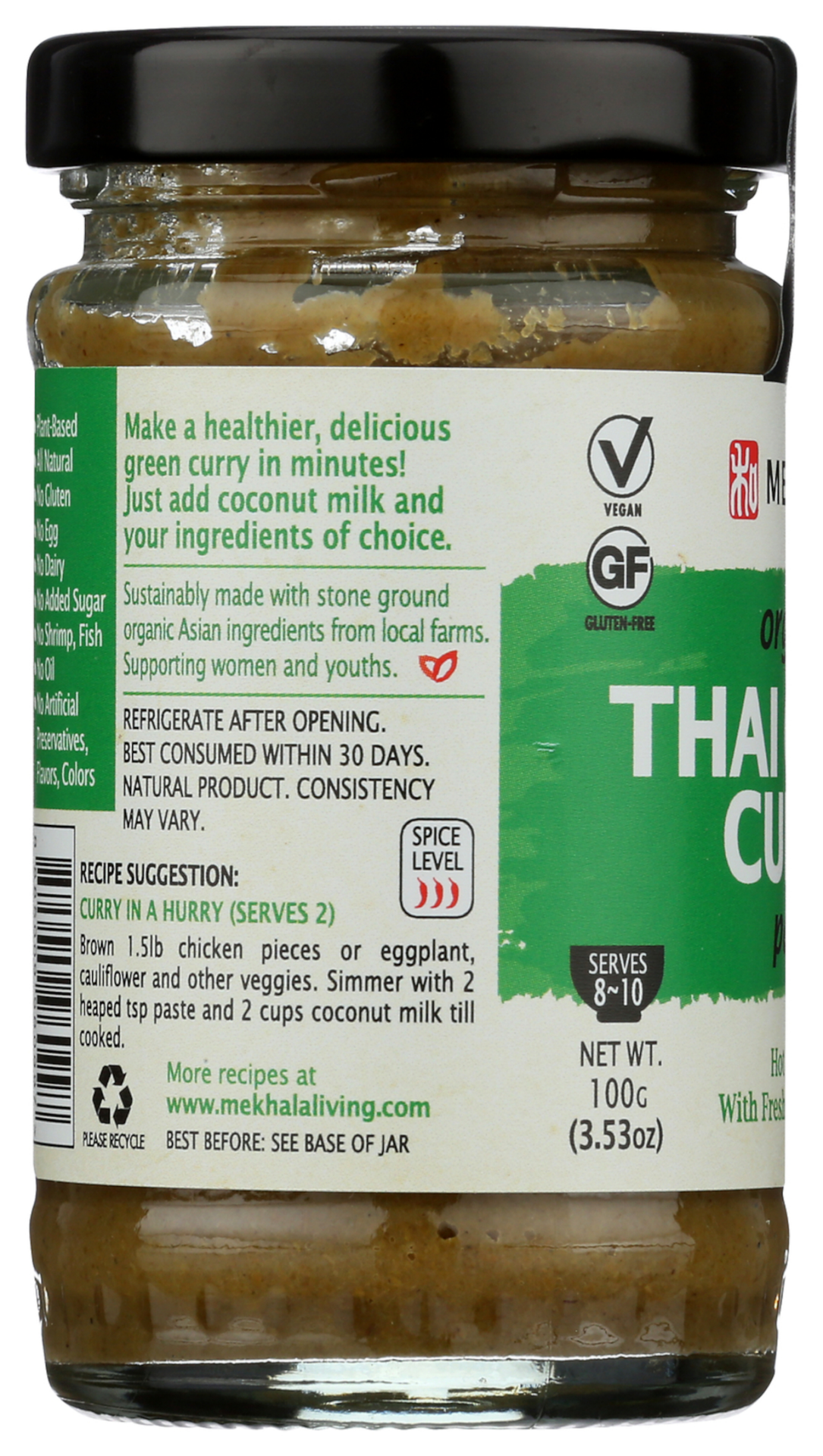 slide 3 of 5, Mekhala Organic Green Curry Paste, 3.53 oz