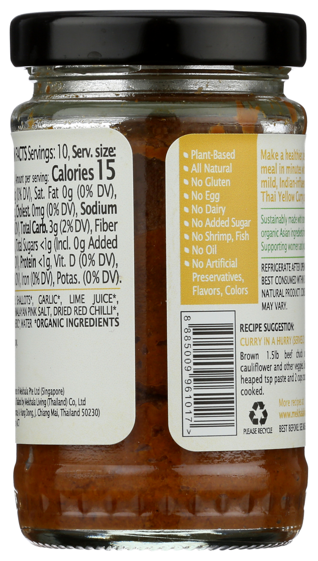 slide 4 of 5, Mekhala Organic Thai Yellow Curry Paste, 3.53 oz