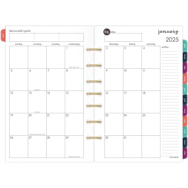 slide 2 of 4, 2025 At-A-Glance Harmony Weekly/Monthly Planner Refill, Desk Size, 5-1/2"" X 8-1/2"", January To December, 1 ct