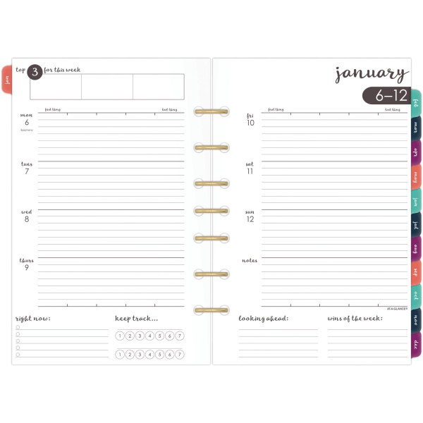 slide 4 of 4, 2025 At-A-Glance Harmony Weekly/Monthly Planner Refill, Desk Size, 5-1/2"" X 8-1/2"", January To December, 1 ct