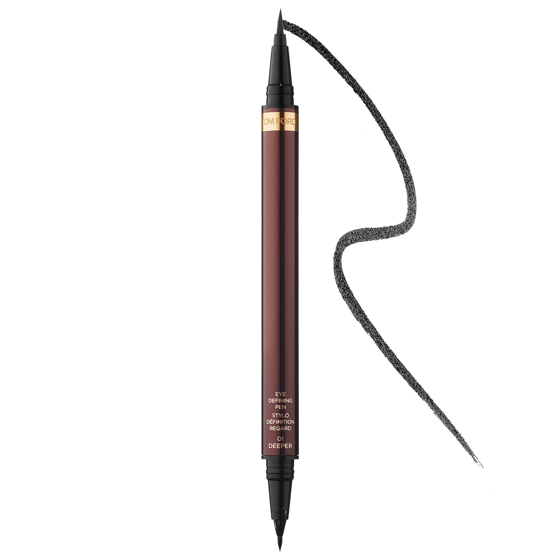 slide 1 of 5, TOM FORD Eye Defining Pen Liquid Eyeliner Duo 01 Deeper, 0.03 oz/ 0.8 ml