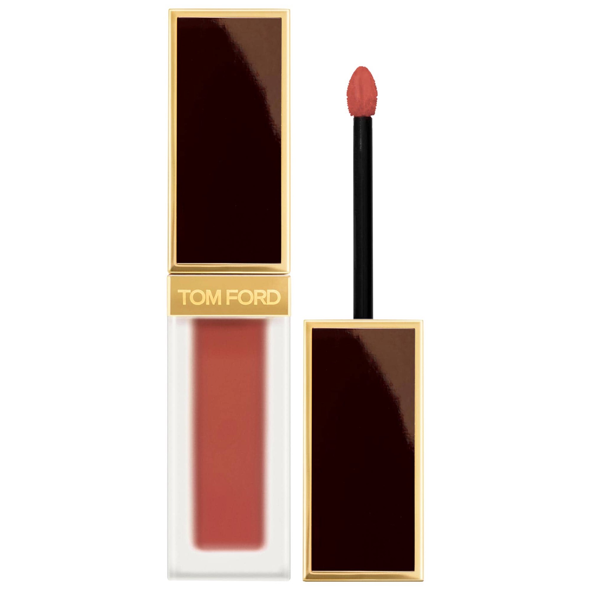 slide 1 of 8, TOM FORD Liquid Lip Luxe Matte Burnt Peach, 0.2 oz
