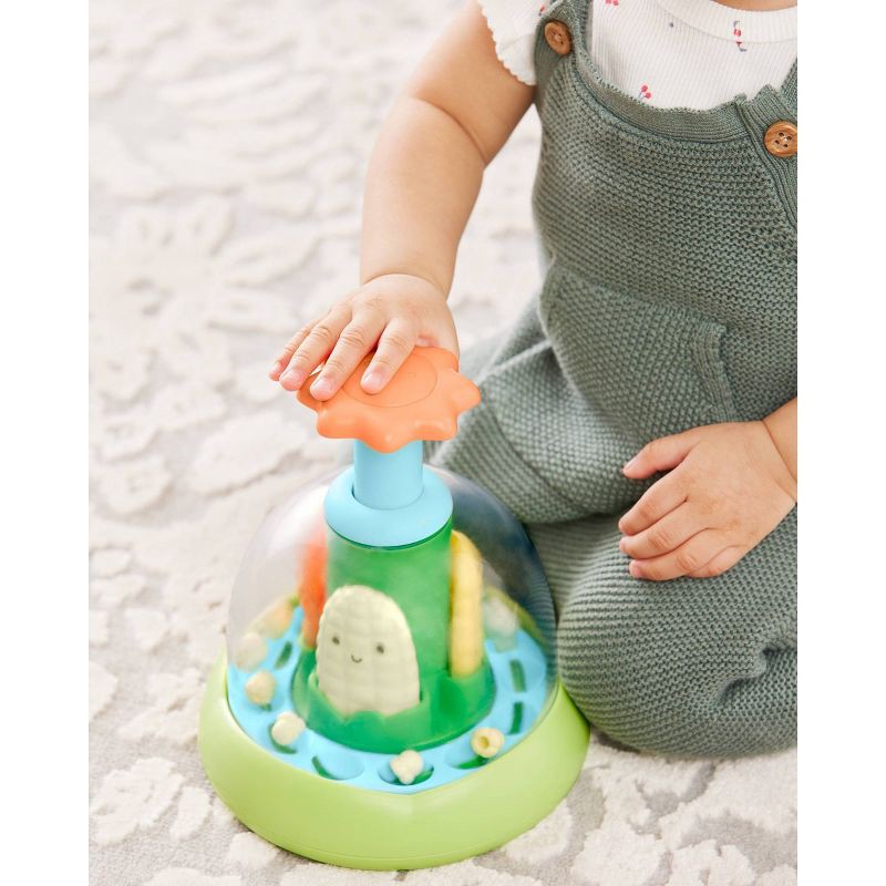 slide 5 of 10, Skip Hop Farmstand Push & Spin Baby Learning Toy, 1 ct