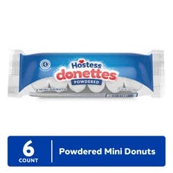 Hostess Donettes, Powdered Mini Donuts, 3 Oz. Sleeve (6 Mini Donuts)