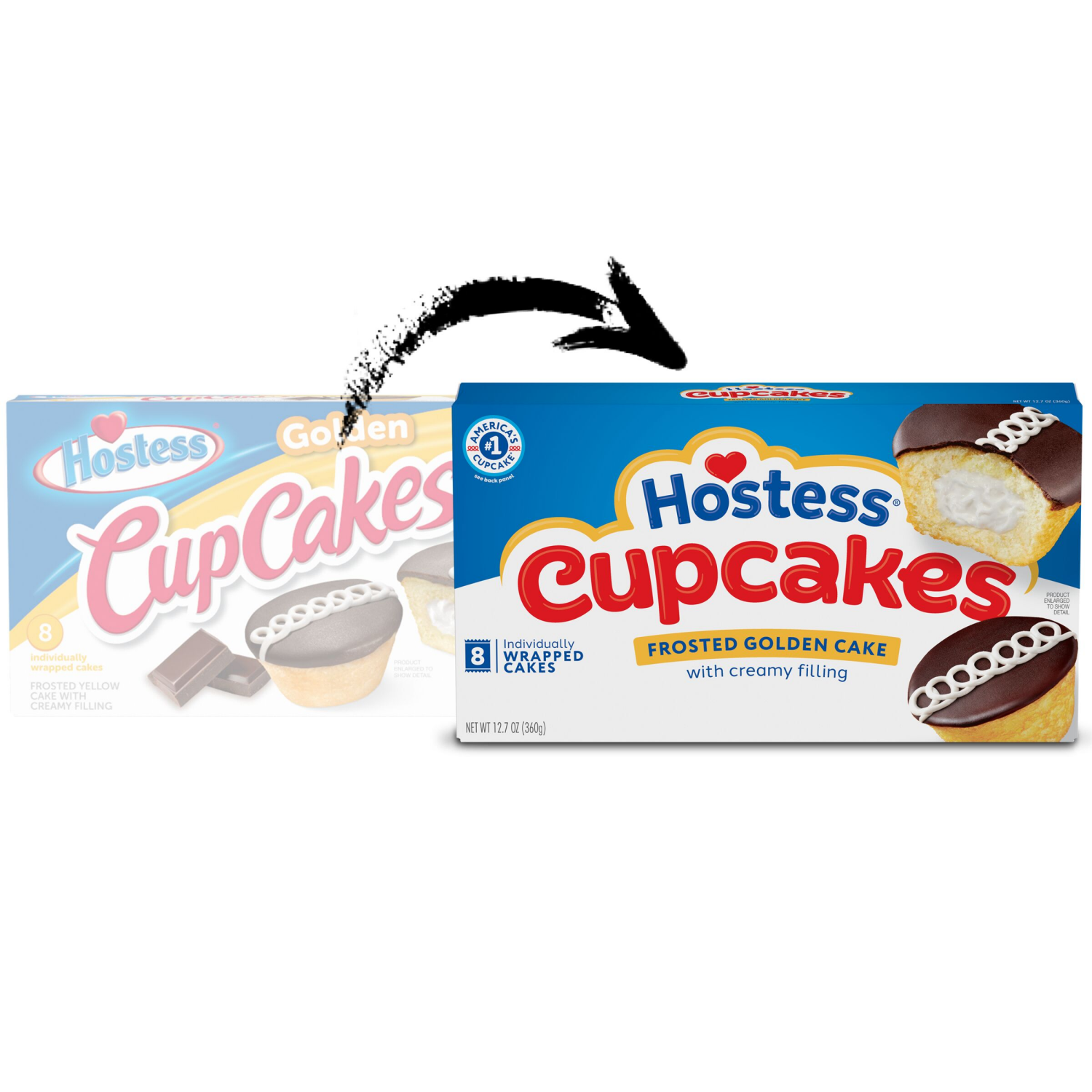 slide 7 of 7, Hostess Cupcakes, Golden Snack Cakes, 12.7 Oz. Box (8 Ct.), 8 ct
