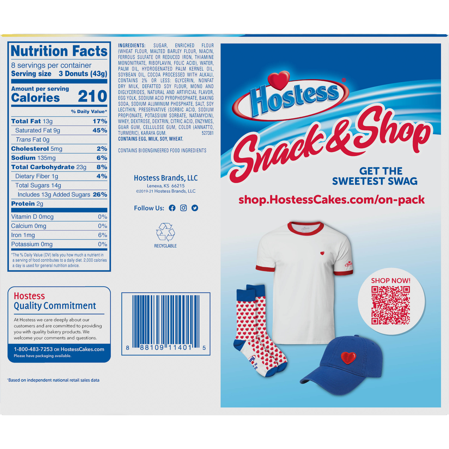 slide 2 of 7, HOSTESS Frosted DONETTES Donuts Snack Pack, 8 Count, 12.0 oz, 8 ct