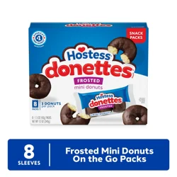 HOSTESS Frosted DONETTES Donuts Snack Pack, 8 Count, 12.0 oz