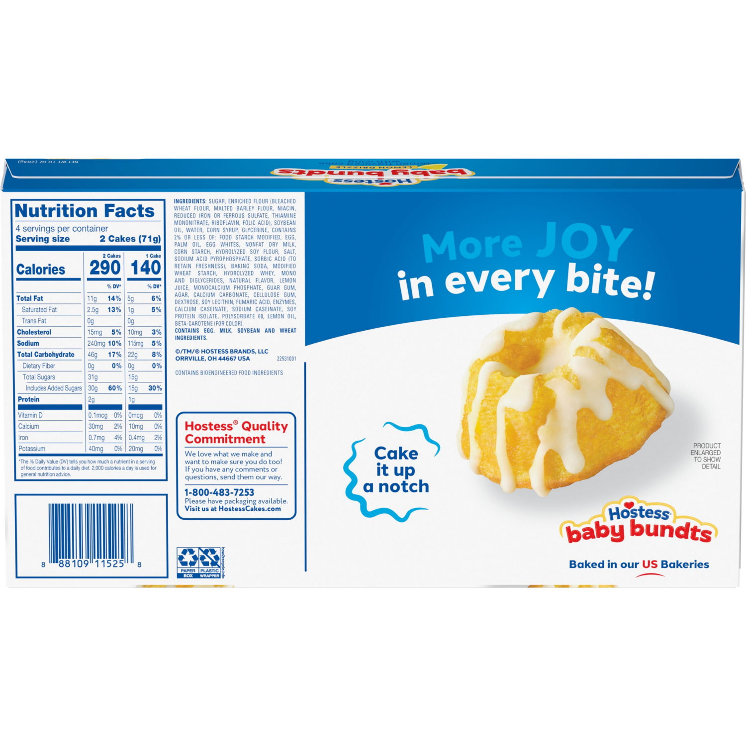 slide 2 of 7, Hostess Lemon Drizzle Baby Bundt Cakes, 10 oz