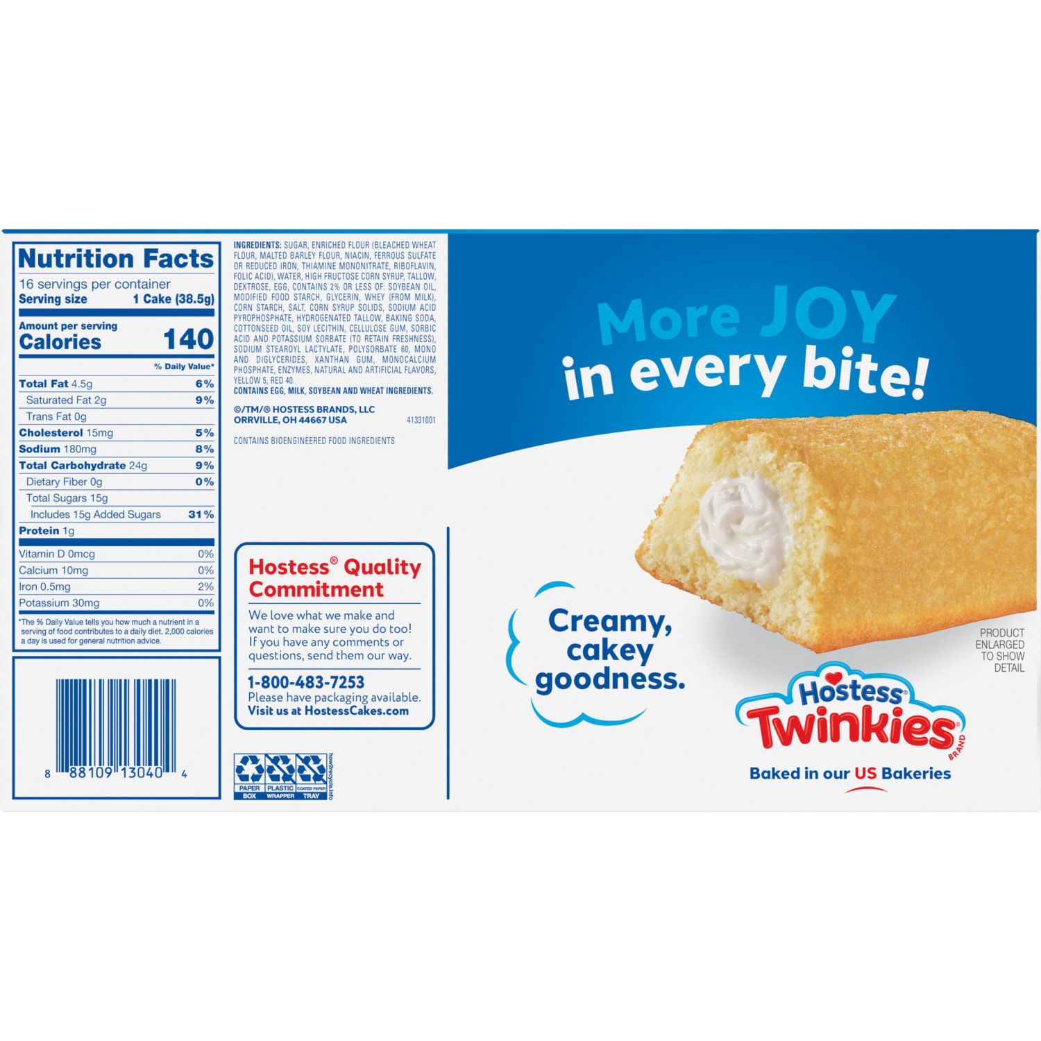 slide 2 of 8, Hostess Twinkies Snack Cakes, Golden Sponge Cake with Crème Filling, 21.73 Oz. Box (16 Count), 16 ct