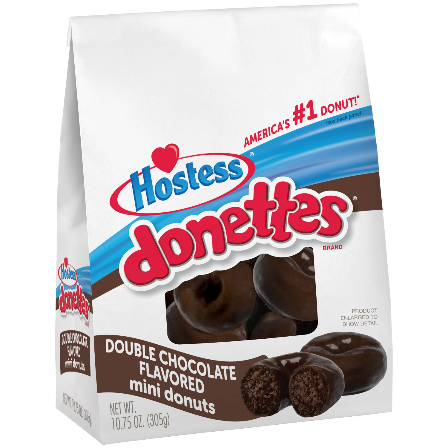 slide 6 of 7, Hostess Donettes, Double Chocolate Naturally Flavored Mini Donuts, 10.75 oz