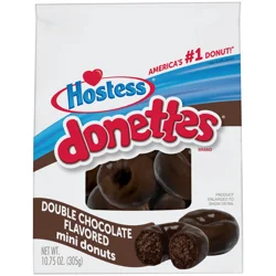 Hostess Donettes, Double Chocolate Naturally Flavored Mini Donuts