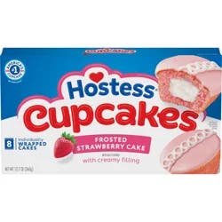 Hostess Cupcakes, Artificially Flavored Strawberry Snack Cakes, 12.7 Oz. Box (8 Ct.)