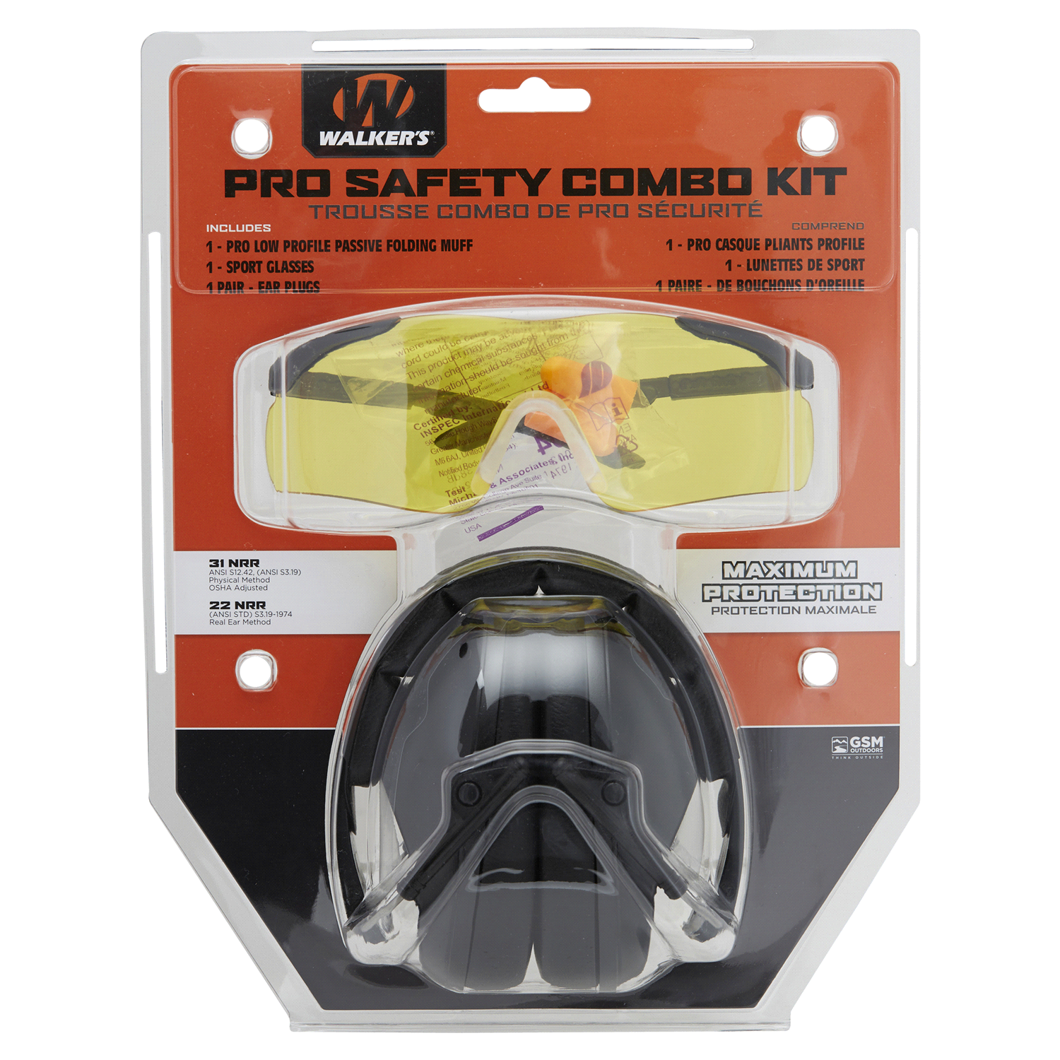 slide 1 of 2, Walker's Pro Safety Combo Kit 1 Kit, 1 ct