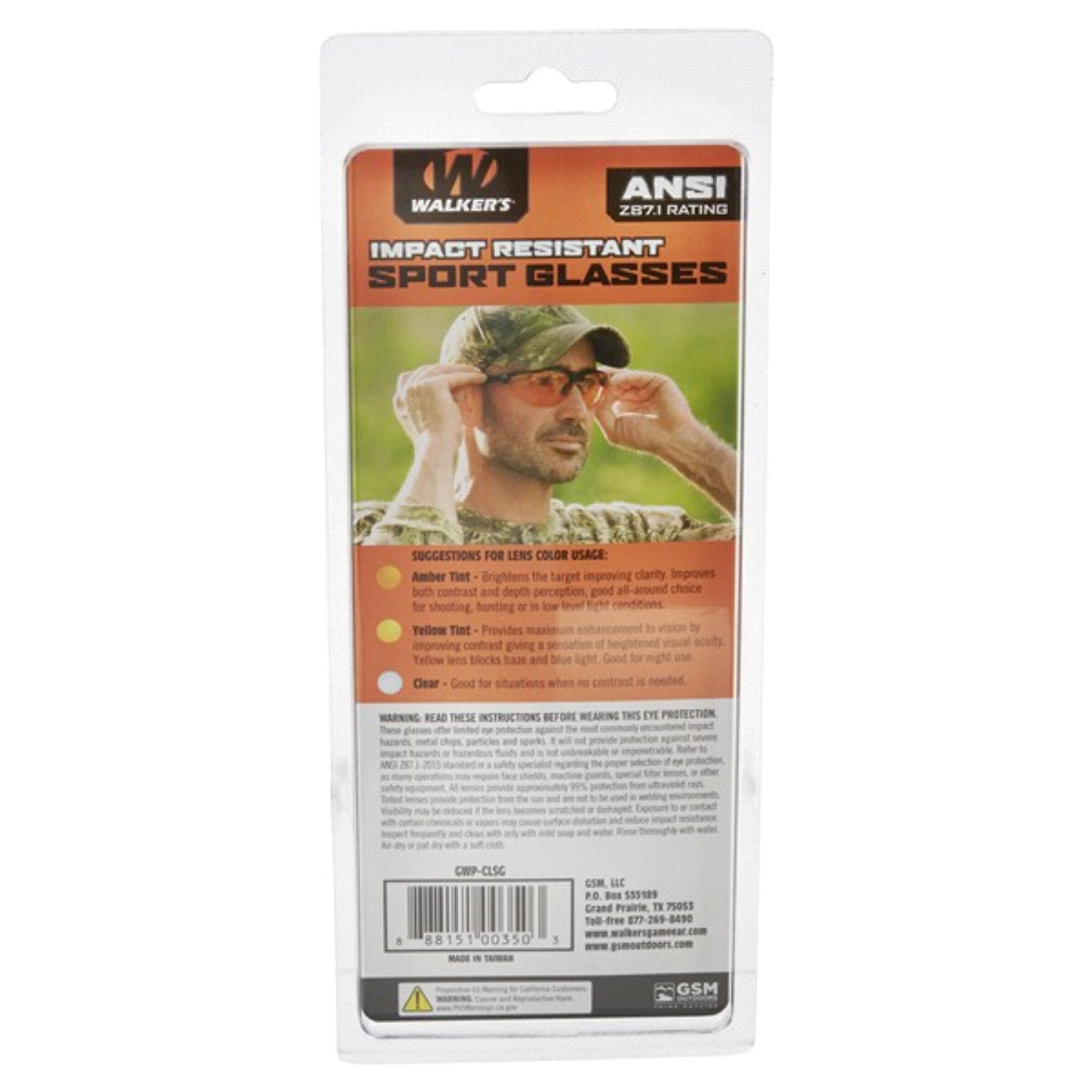 slide 7 of 8, Clear Lens Shooting Glasses, 1 ct