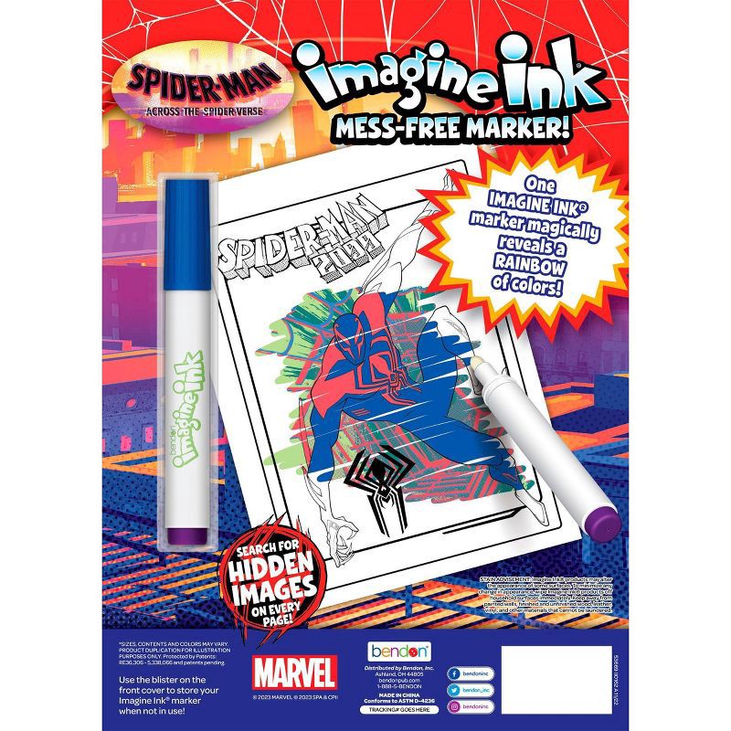 slide 2 of 4, Bendon Across the Spider-Verse Imagine Ink Book, 1 ct