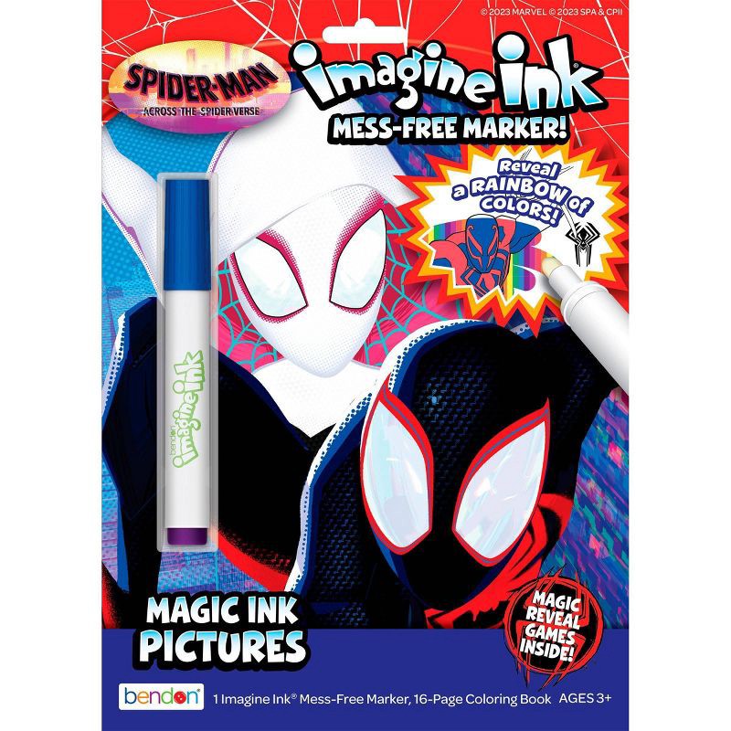 slide 1 of 4, Bendon Across the Spider-Verse Imagine Ink Book, 1 ct