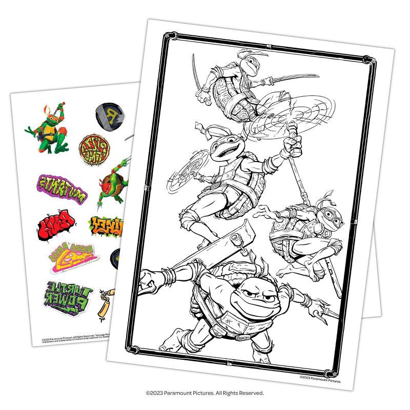 slide 3 of 4, Bendon Teenage Mutant Ninja Turtles: Mutant Mayhem Coloring Book with Tattoos, 1 ct