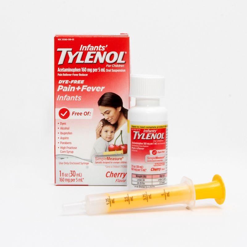 slide 9 of 11, Tylenol Infant Dye-Free General Pain Reliever - Cherry - 1 fl oz, 1 fl oz
