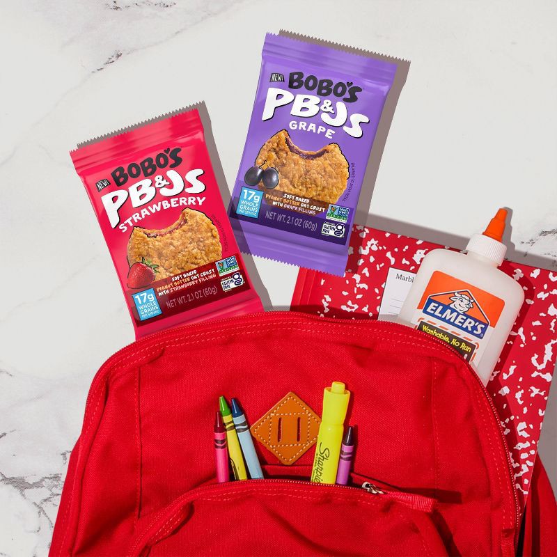 slide 7 of 8, Bobo's Oat Bars Bobo's PB&Js Strawberry Oat Bars - 8.4oz/4ct, 4 ct; 8.4 oz