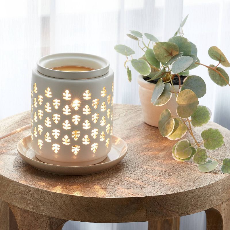 slide 2 of 3, Paisley Pattern White Wax Warmer - Threshold™, 1 ct