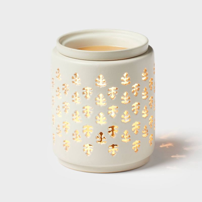 slide 3 of 3, Paisley Pattern White Wax Warmer - Threshold™, 1 ct