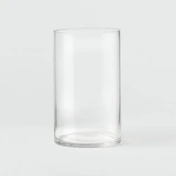 Clear Hurricane 3" x 6" Pillar Candle Holder - Room Essentials™: Elegant Glass Tabletop Decor, Fits 3-Inch Pillars