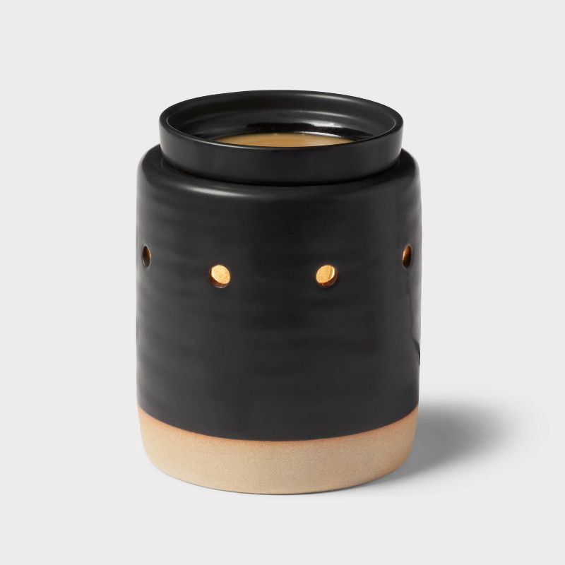 slide 3 of 3, Ceramic and Clay Black Wax Warmer - Threshold™, 1 ct