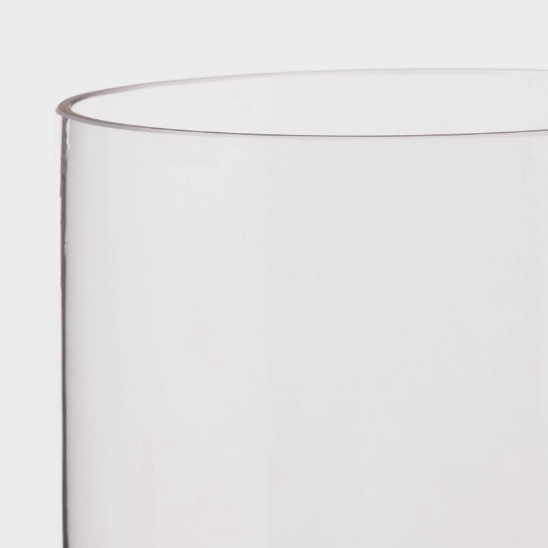 slide 3 of 3, Clear Hurricane 3" x 8" Pillar Candle Holder - Room Essentials™: Sophisticated Tabletop Glass Decor, 1 ct