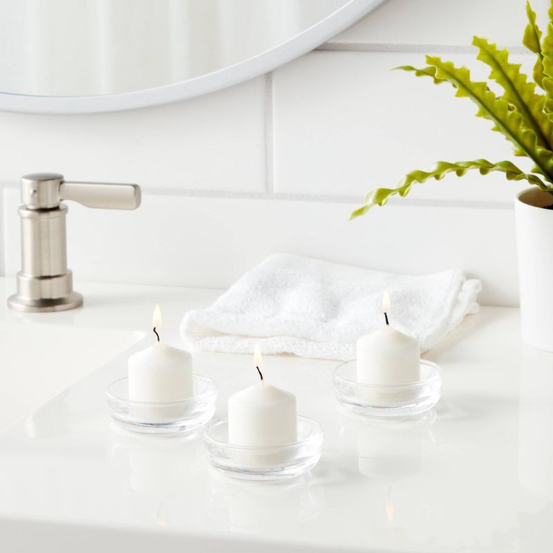 slide 2 of 3, 20pc Unscented Votive Set White - Room Essentials™: Paraffin Wax, 10hr Burn Time, 20 ct, 20 ct