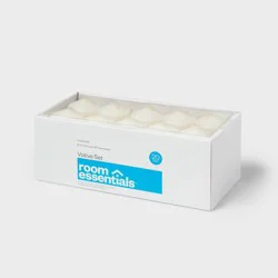 20pc Unscented Votive Set White - Room Essentials™: Paraffin Wax, 10hr Burn Time, 20 ct