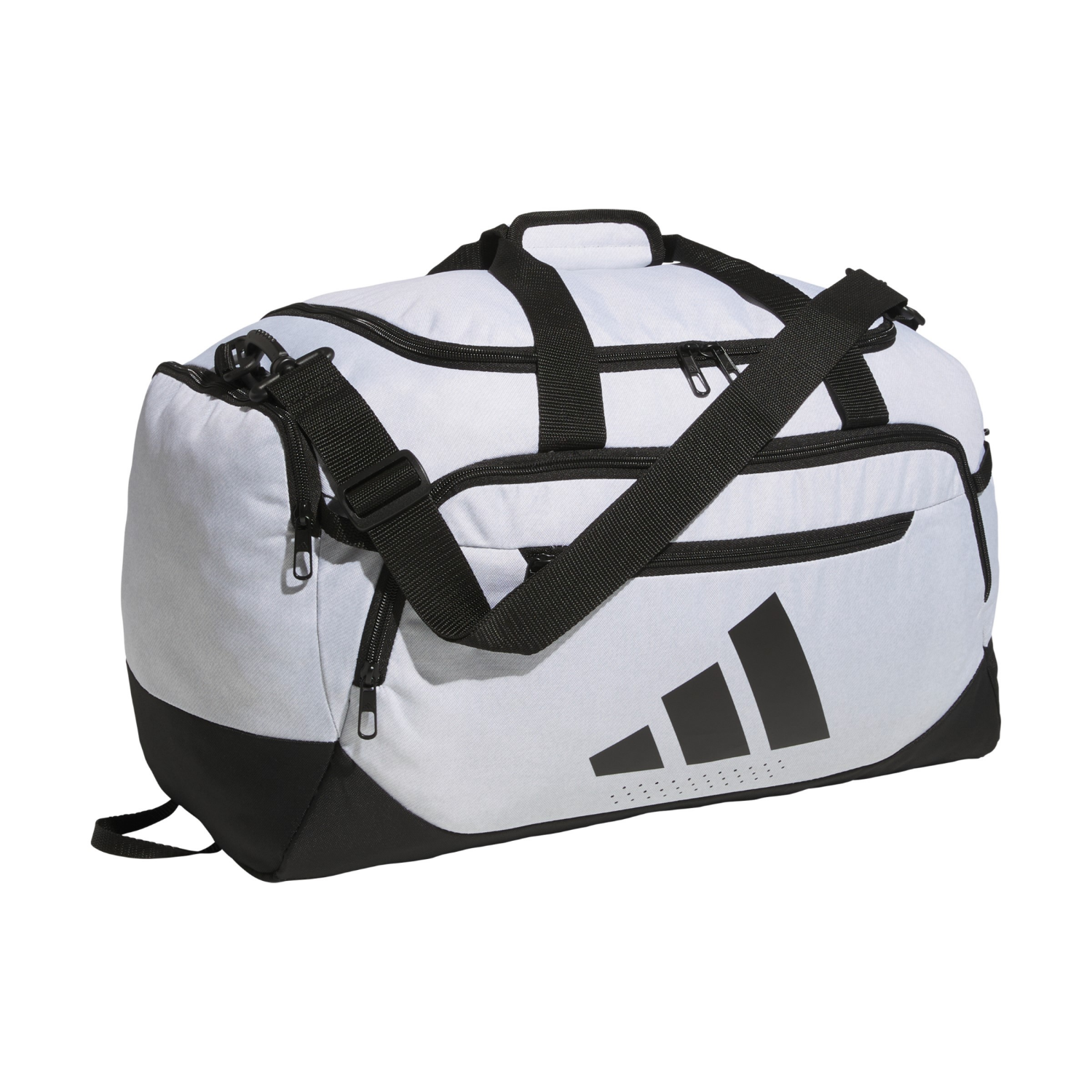 slide 1 of 2, Adidas Defender 5 Small Duffel Bag, Twill White/black, 1 ct