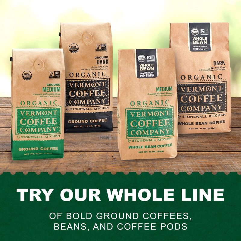 slide 9 of 10, Vermont Coffee Company Organic Medium Roast Whole Bean Coffee - 16oz, 16 oz