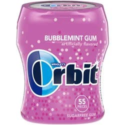 ORBIT Gum Bubblemint Sugar Free Chewing Gum, 55 Piece Bottle