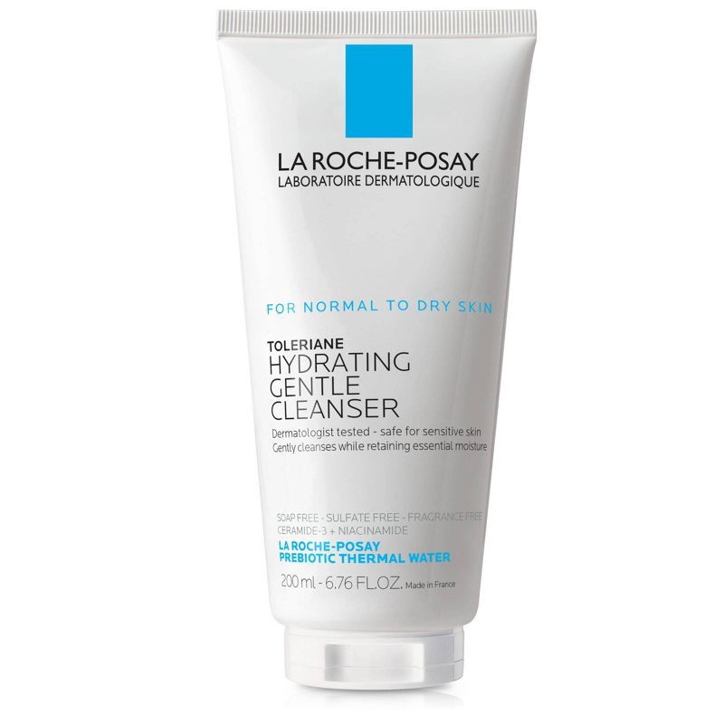 slide 1 of 6, La Roche Posay Toleriane Hydrating Facial Cleanser - 6.7 fl oz: Paraben-Free, Sulfate-Free, Noncomedogenic, For Sensitive Skin, 6.7 fl oz