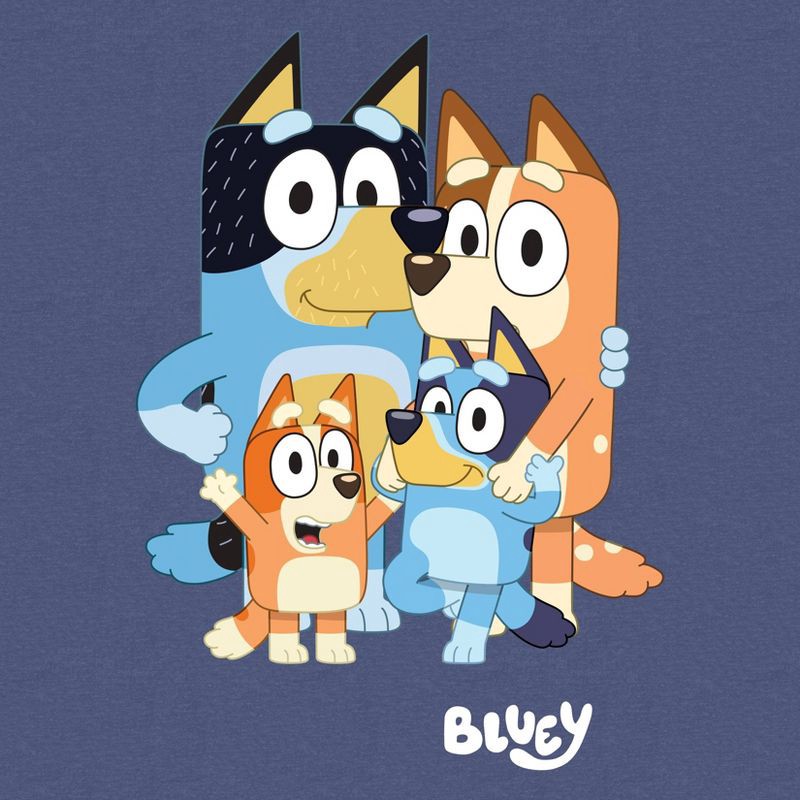 slide 3 of 3, Men's Bluey Short Sleeve Graphic T-Shirt - Blue Denim L, 1 ct