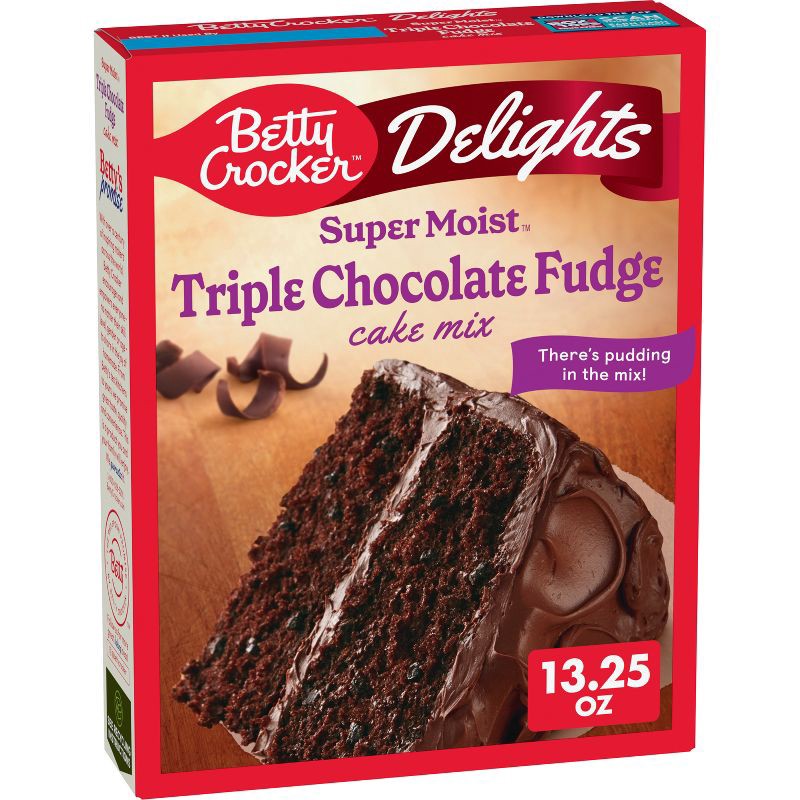 slide 1 of 7, Betty Crocker Triple Chocolate Fudge Super Moist Cake Mix - 13.25oz, 13.25 oz